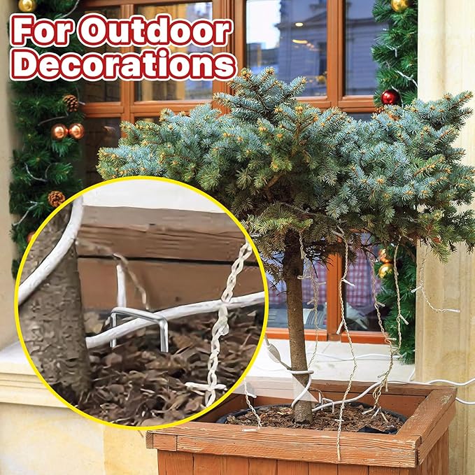 Landscape Staples 4 Inch 50 Pack Galvanized Garden Stakes Anti-Rust Landscape Pins for Weed Barrier Fabric and Landscape Fabric