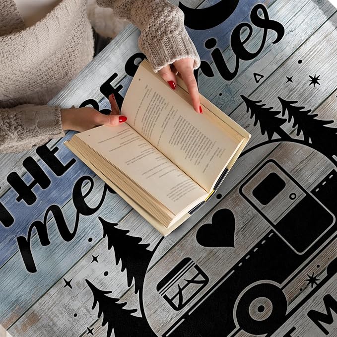 Camping Gifts for Women Men, Camping Blanket, Camper Decor, Camping Essentials Soft Throw Blanket for Couch Bed Sofa 60" X 50"