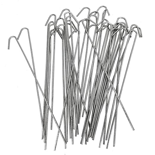 HITTITE 50-Pack Chain Link Fence Dog Fence Slats Hook,Repair Aluminum Wire Ties for Chain Link Fence and Dog Fence, Metal Wire Ties for Dog Fence, Chain Link Hook 7-9/10" Long, Diameter 13.5gauge.