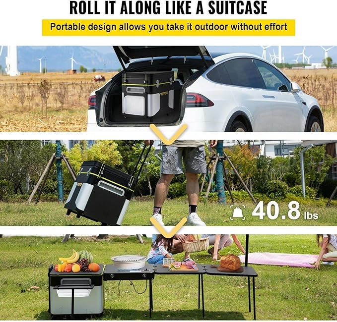 Portable Multifunctional Outdoor Kitchen Station with Wheels