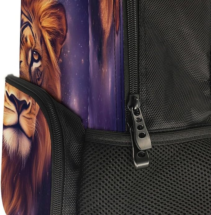 Daypack Lightweight Multipurpose Anti-Theft Lovely Beautiful Lion Art Shoulder Bag Large Capacity Laptop Book Bag Rucksack With Adjustable Shoulder Straps