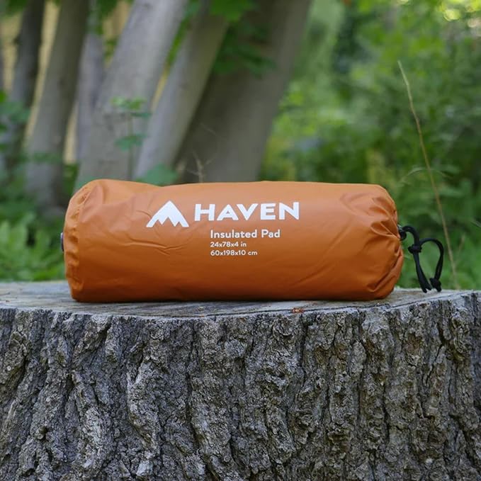 Haven Insulated Camping Pad | Backpacking Pad | Thick & Comfortable Insulated Sleeping Pad | Standard & XL Sizes (Standard)