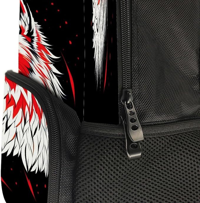 Rucksacks Lightweight Multipurpose Anti-Theft Kitsune Fox Art Shoulder Bag Big Capacity Traveling Camping Backpack With Side Pockets