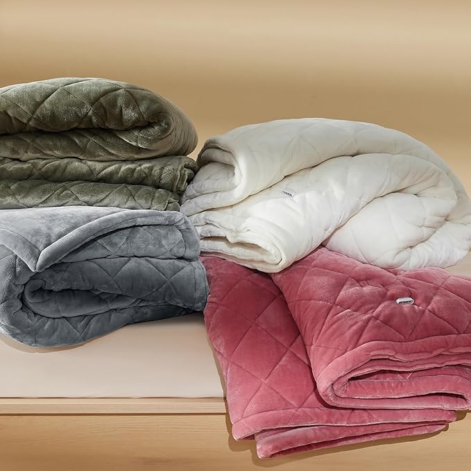 Bedsure Electric Blanket Full Size - Heated Weighted Blanket Full with 6 Heat Settings, Fasting with 10 Time Settings & 8 Hours Auto-Off (72x84 inches, Ivory)