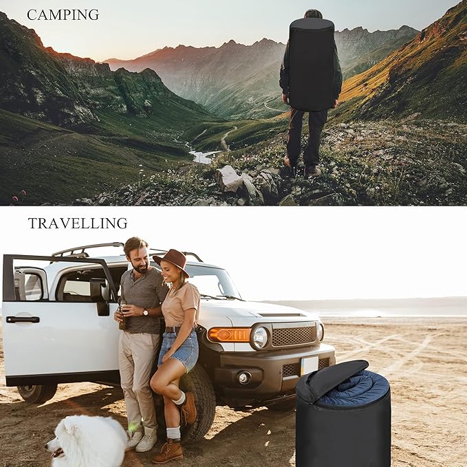 Betterhood Memory Foam Camping Mattress | Potable Backpacking Sleeping Pad W/Waterproof Cover & Carry Bag | Roll Up Cot Mattress for Floor, Travel,Camping | Kids, Single or Twin