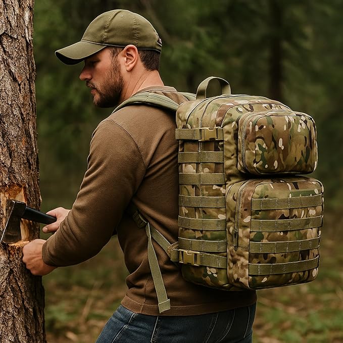 MT Military Rucksack Style Assault Pack Compatible with FILBE System – Tactical MOLLE Backpack for Outdoor Hiking Camping Hunting – Modular 30L Capacity Multi-terrian