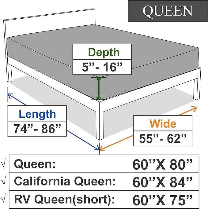 Queen Size Fitted Sheet Only - 4-Way Stretch Knit, Snug Fit, Wrinkle Free & Stay in Place, No More Slipping Off for Mattress, Soft & Comfortable - Taupe, Queen