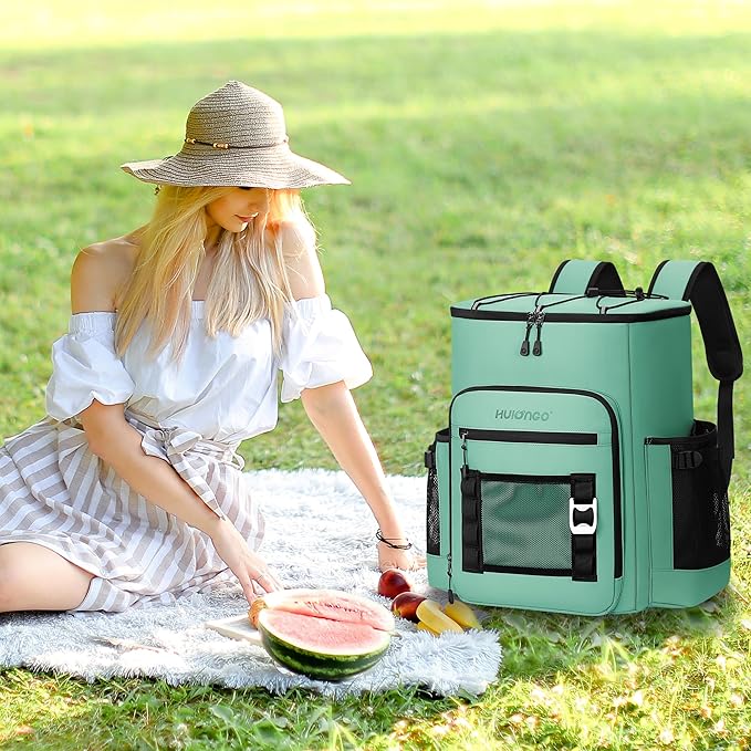 Large 52cans Waterproof Insulated Cooler Backpack for Men & Women, Leak Proof Backpack Cooler, Soft, 8Gal