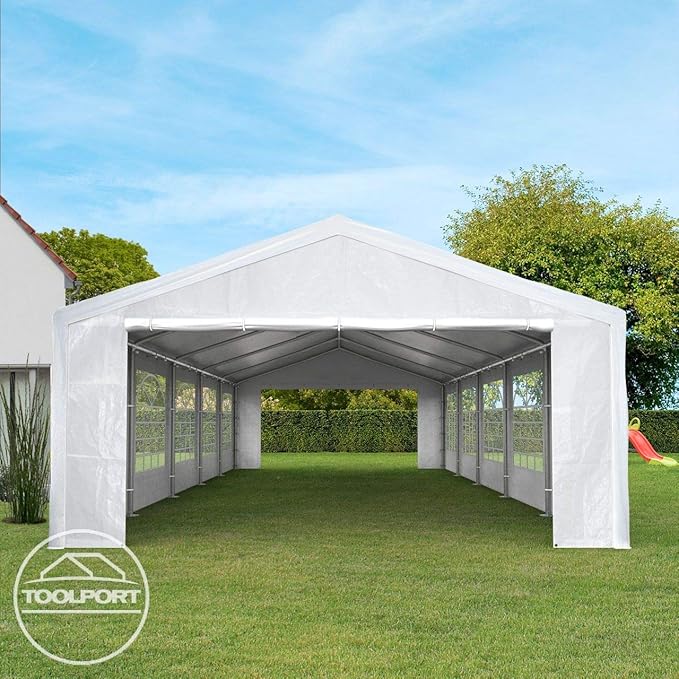 Party Tent 13x16 ft Canopy PE 350 N Tarpaulin 100% Waterproof White Garden Tent