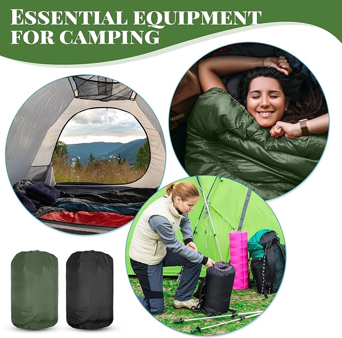 Tudomro 16 Pack Winter Camping Sleeping Bags Bulk Adults 4 Season Warm Cold Weather Lightweight Waterproof Compact Backpacking Sleeping Bag for Travel Hiking