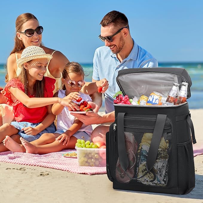 Estarer Beach Cooler Backpack Large, 42 Can Insulated Backpack for Men & Women, Soft Leakproof Cooler Bag for Beach/Camping/Hiking/Picnic/Travel