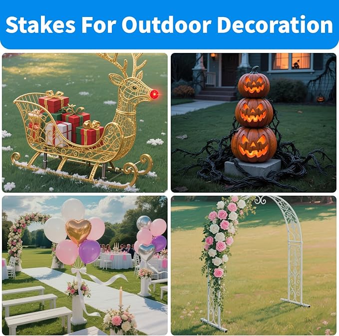 MySit 50 Pack 6 Inch Garden Stakes,11 Gauge Galvanized Yard Staples U Shape Fences Drip Irrigation Stakes Landscape Staples for Landscape Fabric, Soaker Hose, Dog Fence, Drip Tubing