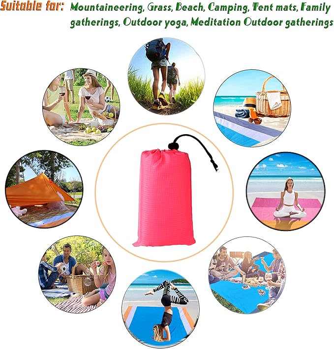 Waterproof Camping Tarp, Ultralight Tent Footprint Backpacking Tarp for Camping, Hiking and Outdoor Activities (Red)