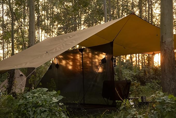 OneTigris Solo Mesh Tent, Ultralight Screen House with 3000 Waterproof Bathtub Floor for Camping Hiking Backpacking Traveling Fishing Patio