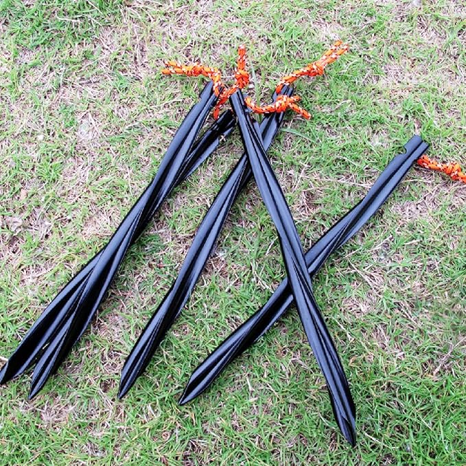 Azarxis Aluminum Tent Stakes Pegs Heavy Duty Lightweight for Camping Sand