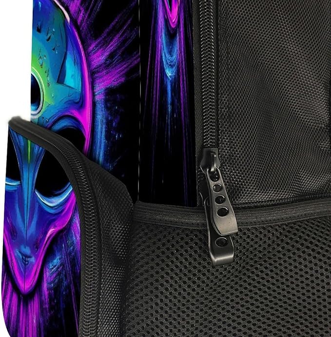 Rucksacks Lightweight Multipurpose Anti-Theft Trippy Eyes Blue Tie Dye Alien Shoulder Bag Big Capacity Traveling Camping Backpack With Side Pockets