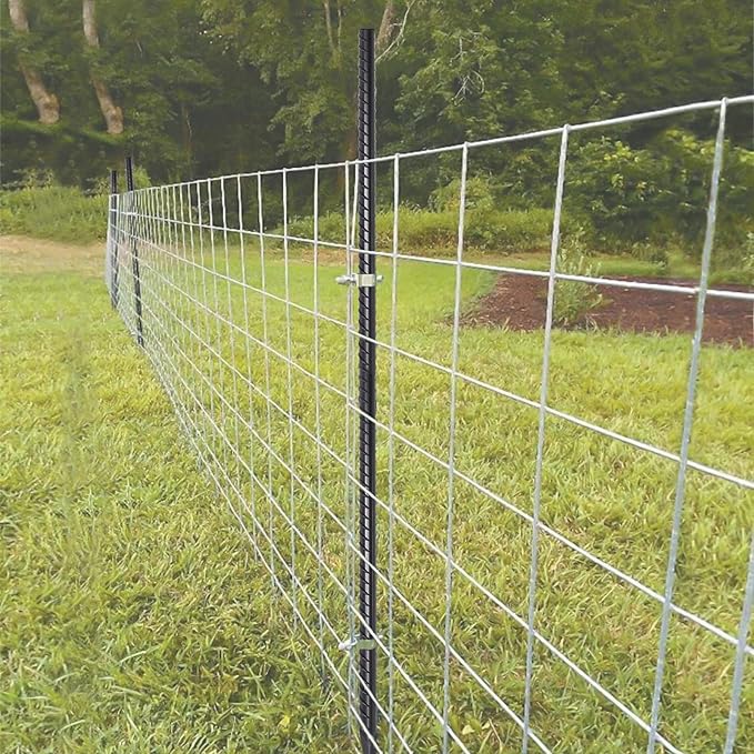 AAGUT 40" Rebar Stakes 20 pcs, Heavy Duty 1/2" Landscpe Timber Spikes Concrete Forming Stakes Straight Metal Garden Plant Stakes Anti Rust Black Coating