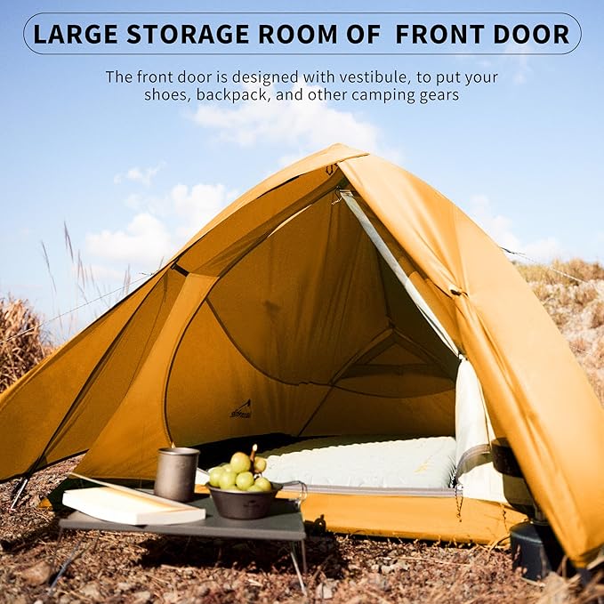 Naturehike Cloud Up 1 Person Tent, Lightweight Backpacking Tents for One Man, Waterproof Ultralight One Person Tent for Camping Hiking Backpacking