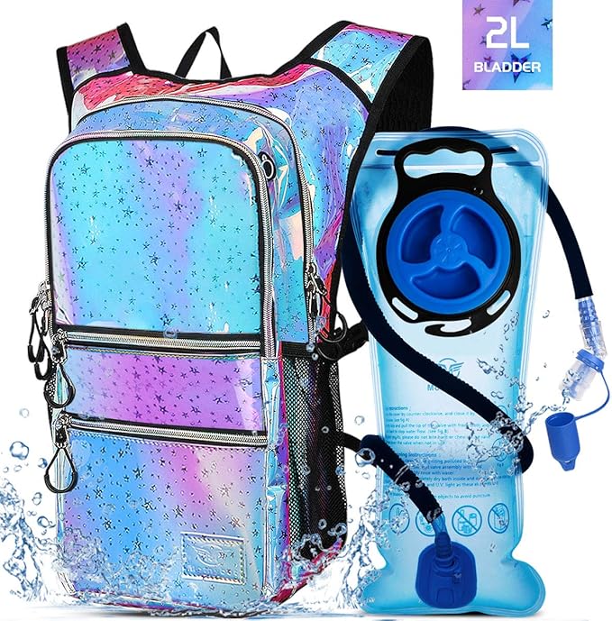 Hydration Backpack Pack, Water Backpack 20L Capacities Included 2L Hydration Bladder, Festival Essential - Rave Hydration Pack Hydropack Hydro for Hiking, Festival Gear