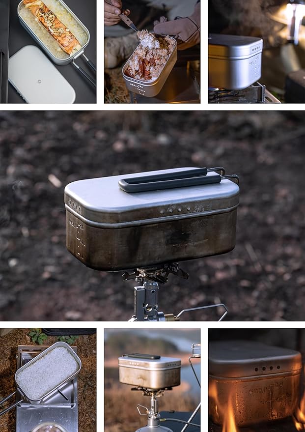 CAMPINGMOON Mess Tin 0.65L Aluminium Camping Cookware Extreme Thick S-1609