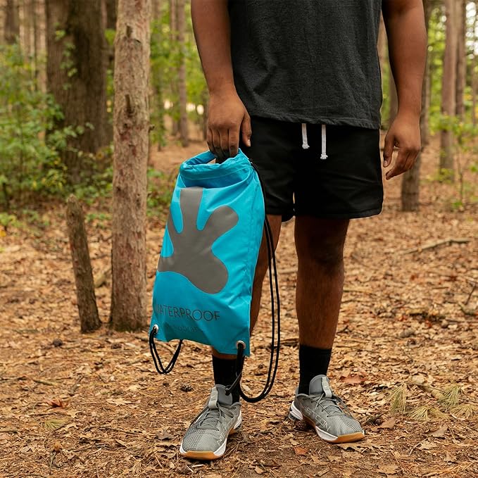 geckobrands Embark 10L Drawstring Backpack – Waterproof, Lightweight Dry Bag for Beach, Hiking, and Light Water Activities