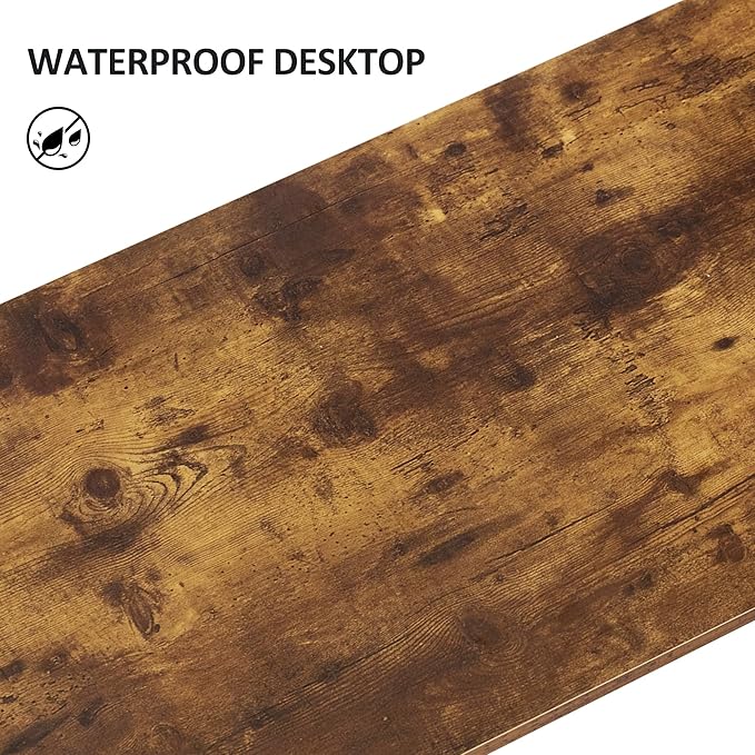 Need Wall Mounted Desk - Heavy Duty Folding Work Table Length 36" Width 20"/Small Space Hanging Desk Perfect Addition to Home/Office/Kitchen & Dining Room Rustic Brown AC15-9050FG-ND