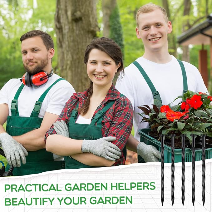 300 Pcs Landscape Edging Stakes Bulk 8 Inch Spiral Landscape Anchoring Spikes Plastic Edging Nails Yard Garden Anchoring Spikes for Weed Barrier Paver Edging Artificial Turf Stakes