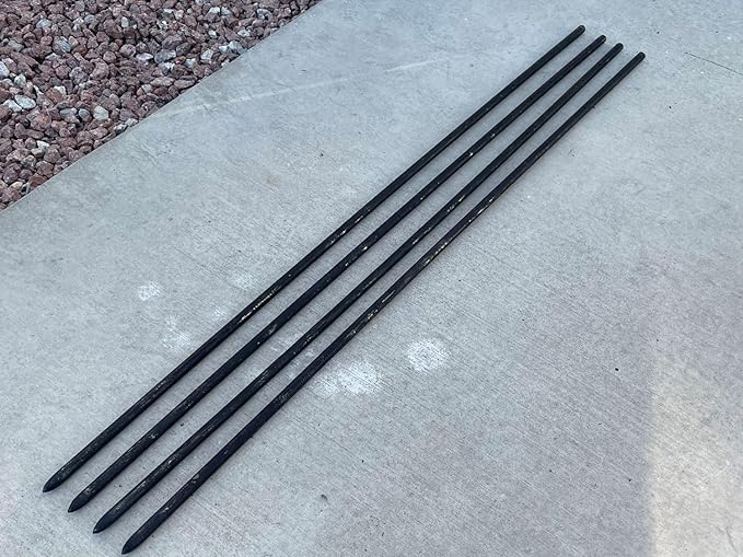 Sandbaggy Round Steel Concrete Form Stakes with Nail Holes - Rust Resistant Coating - Removable, Reusable (1, 3/4 in X 60 in)