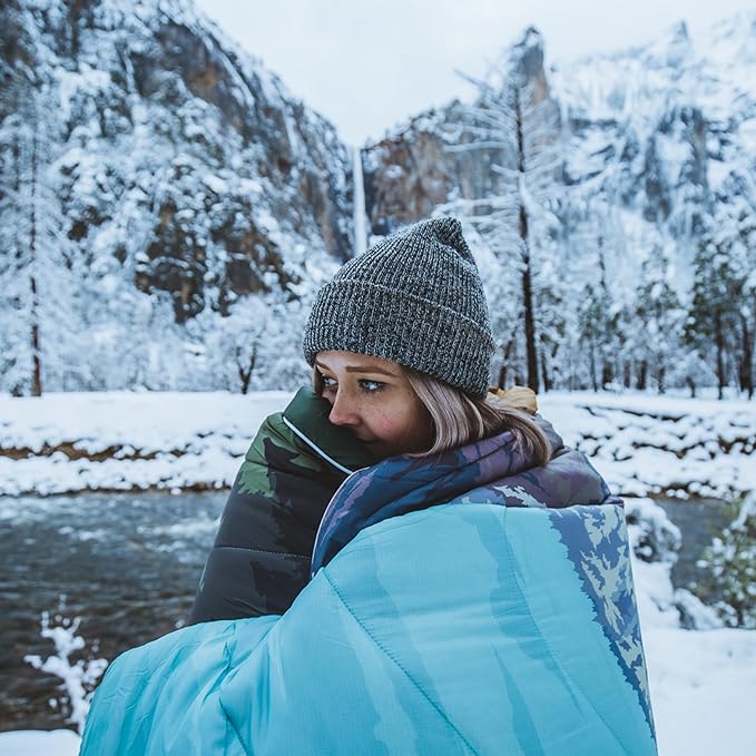 Rumpl Original Puffy Yosemite National Park Blanket for Camping and Outdoors, V1, Yosemite V1