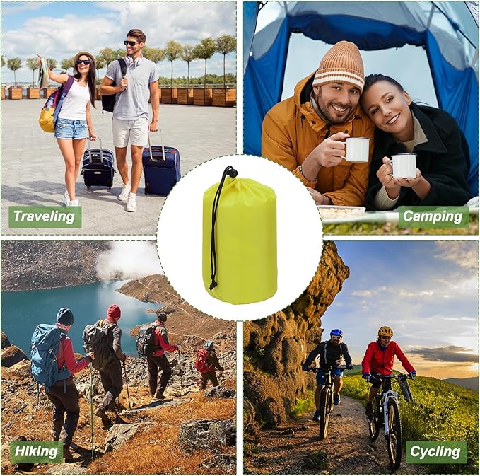 PATIKIL Stuff Sacks, Waterproof Outdoor Storage Sack Portable Drawstring Dust Flap Bag for Camping Hiking