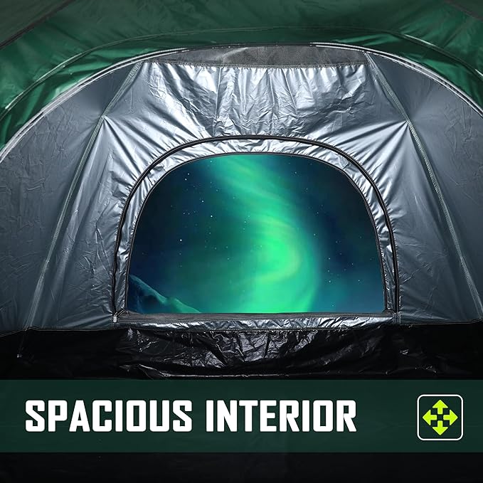 1-2 Person Camping Tent, Tents for Camping Waterproof Lightweight Easy Set Up, Professional Grade Waterproof Tents with Rainfly for Outdoor Hiking