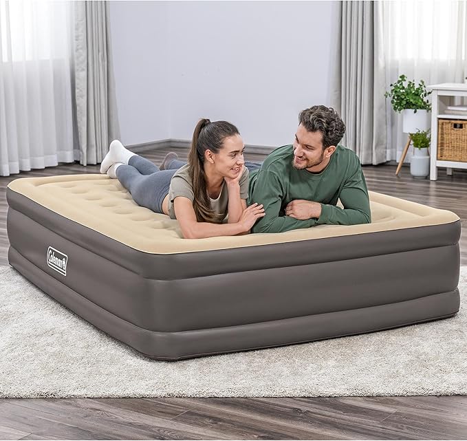 Coleman 18" GuestRest Queen Air Mattress with Built-in 110-120V AC Pump | for Indoor Use