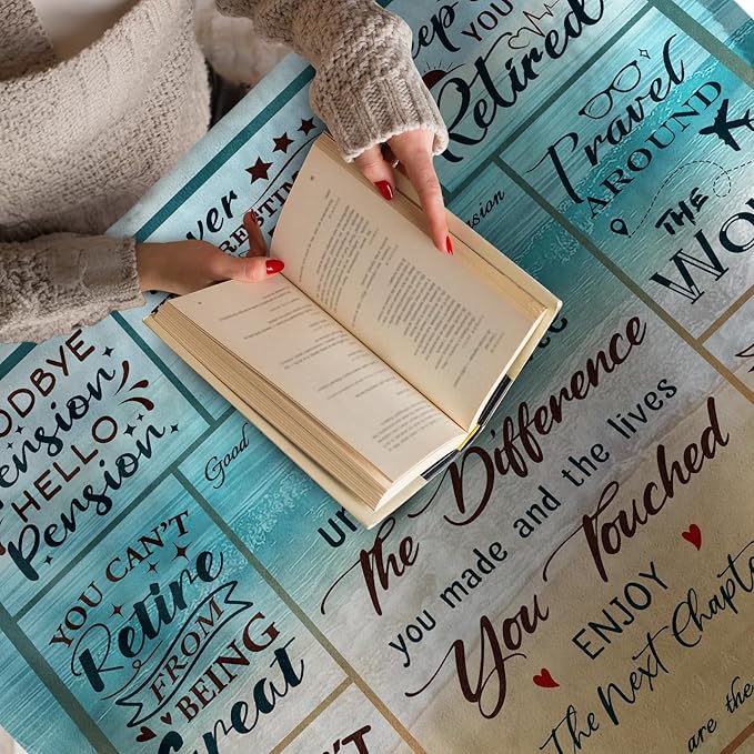 Retirement Gift for Woman, Retired Gifts for Women Men, Retirement Blanket for Women, Soft Blanket for Couch Bed 60"x50"