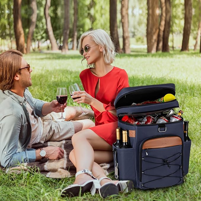 Cooler Backpack with Insulated Waterproof Cover(Extra), 42 Cans Backpack Coolers Insulated Leak Proof, Large Soft Cooler Bag, Portable ice Chest Backpack for Camping Picnic Beach
