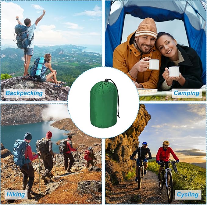 PATIKIL Stuff Sack, Waterproof Outdoor Storage Sack Portable Drawstring Dust Flap Bag for Backpacking