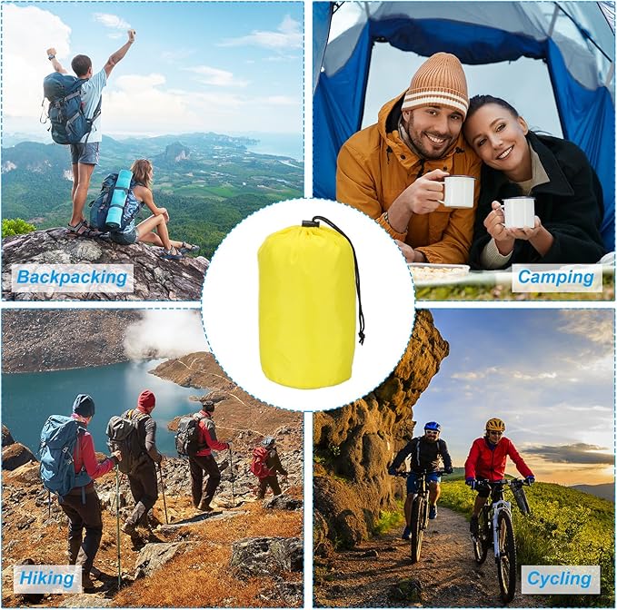 PATIKIL Stuff Sack, Waterproof Outdoor Storage Sack Portable Drawstring Dust Flap Bag for Backpacking