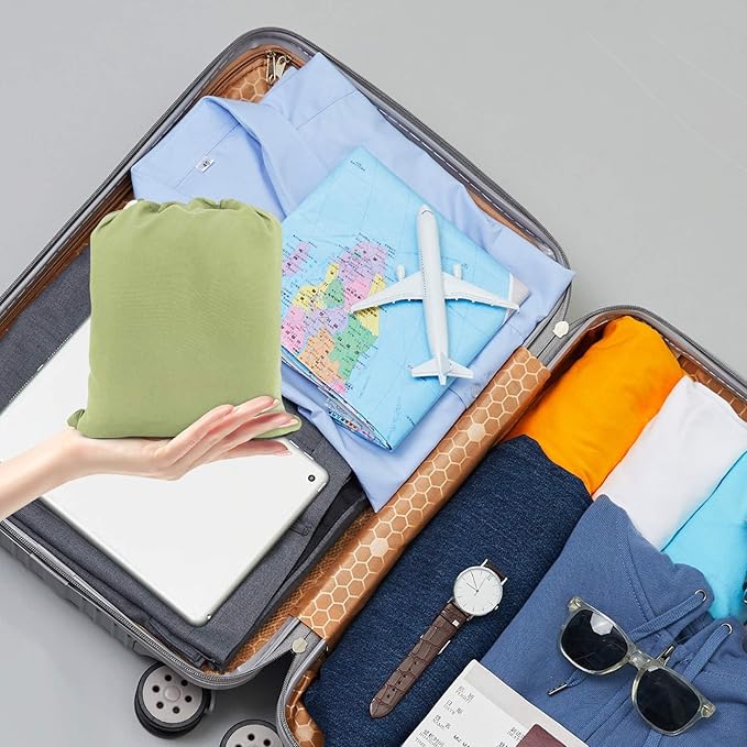 Sleeping Bag Liner,Travel Sheet & Adult Sleep Sack, Camping Sheets Travel Sleep Sack for Backpacking,Hotels & Hostels -Lightweight Single &Double Travel Sheet Camping Sheets