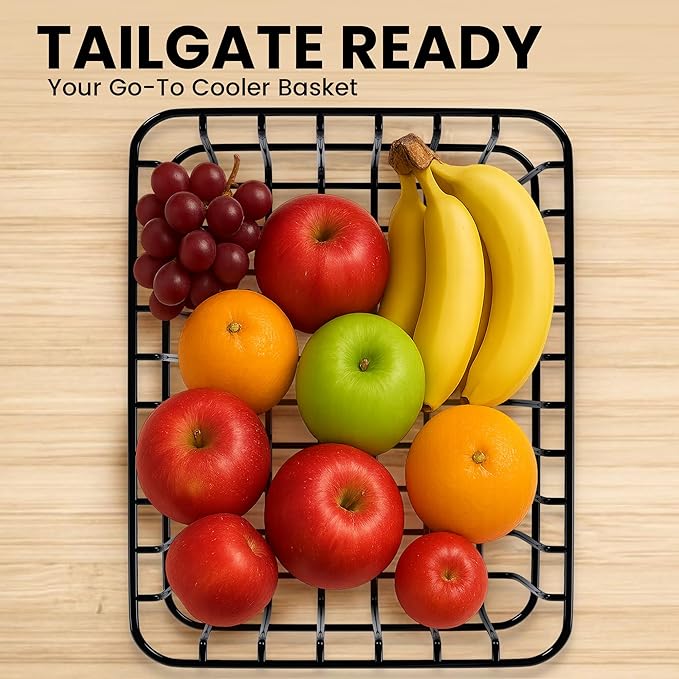 Cooler Storage Basket Insert Compatible with RTIC 52/72 Qt & Coleman 54 Qt Steel Belted Coolers - Fits with Dividers, Inserts, and Accessories