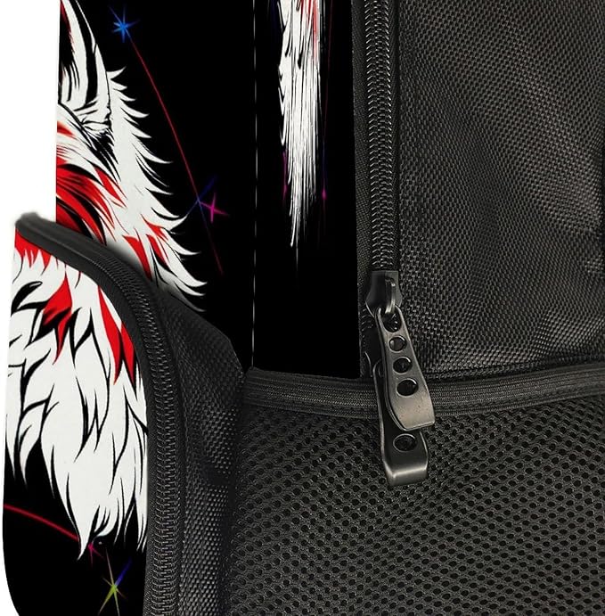 Rucksacks Lightweight Multipurpose Anti-Theft Kitsune Fox Art Shoulder Bag Large Capacity Business Computer Bag With Smooth Zippers