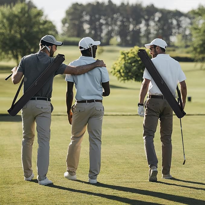 AROUY Golf Cooler Bag - Accessories for Men, Small Soft Insulated Beer Cooler Holds 6 Pack of Cans or Two Wine Bottles, Sports Bag