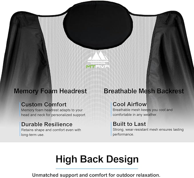 Camping Chairs for Adults, Supports 600 Lbs Lightweight Folding Camping Chair, Collapses to Size of Water Bottle Portable Camping Chair for Outdoor, Beach, Lawn, Travel, Picnics