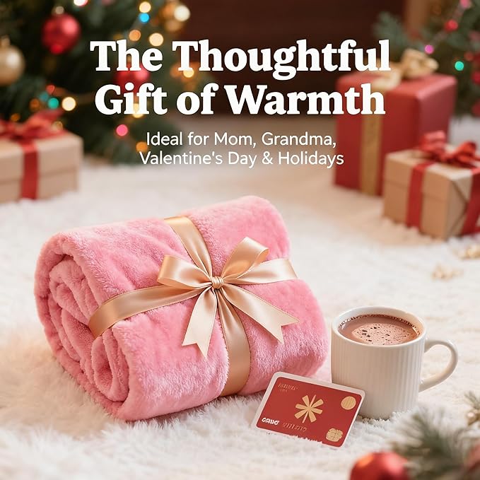 SNZ Cozy Wearable Blanket for Women & Men - 60"x33" Fleece Poncho, Warm Office Chair Lap Blanket, Travel, Camping & Home Wrap - Comfy Poncho Throw - Gift for Mom, Elderly