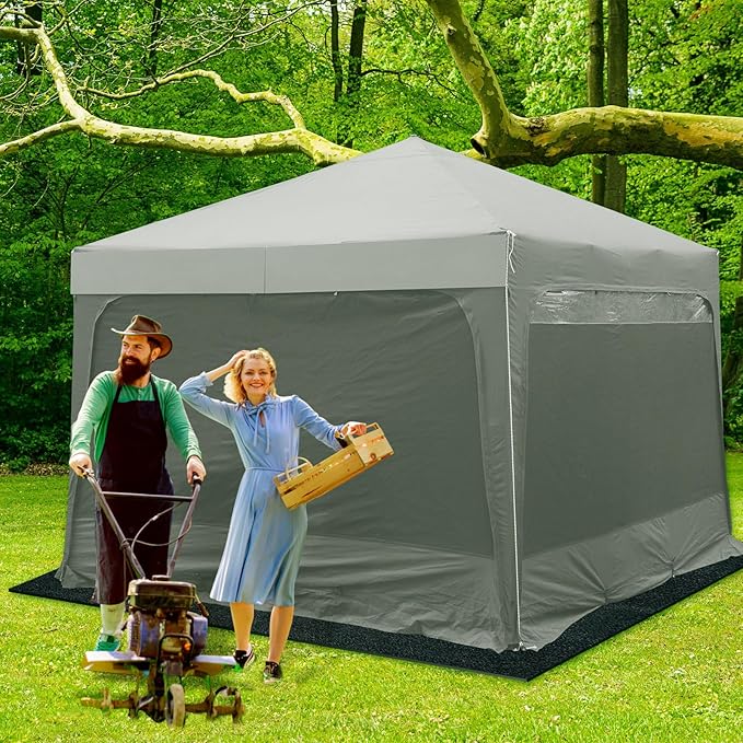 Tinideya 6.5 x 4.9 ft Outdoor Storage Shed Floor Mat Waterproof, Non Slip & Washable Camping Tent Carpet for Outdoor Camping, Lawn Supplies Storage(Storage Shed Not Included)
