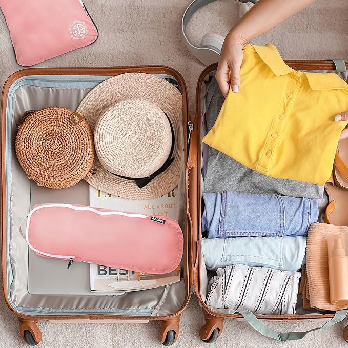 Compression Packing Cubes Set for Carryon Suitcases- Lightweight, Durable Clothes Organizer