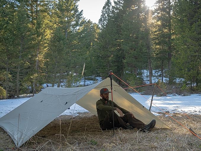 VIAM Outdoors | Timberline Ultralight Waterproof Tarp | 1.9oz | Tan