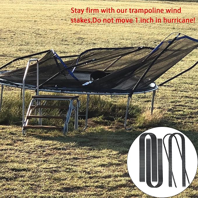 10-Inch Trampoline Stakes Heavy Duty U Shaped Rebar Ground Stakes Ground Anchors for Sporting Goods Security, House Construction (24)