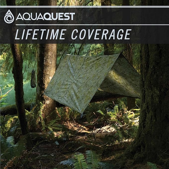 AquaQuest Defender Tarp – Heavy-Duty Waterproof (20,000 mm) Seam-Taped Rain Fly for Camping, Bushcraft & Survival