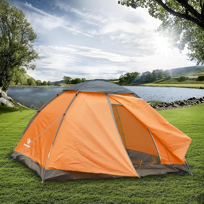 2-3 Person Backpacking Tent, 3-4 Season Lightweight Waterproof Tents with Two Doors for Outdoor Camping, Hiking, Family Beach Hunting Travel