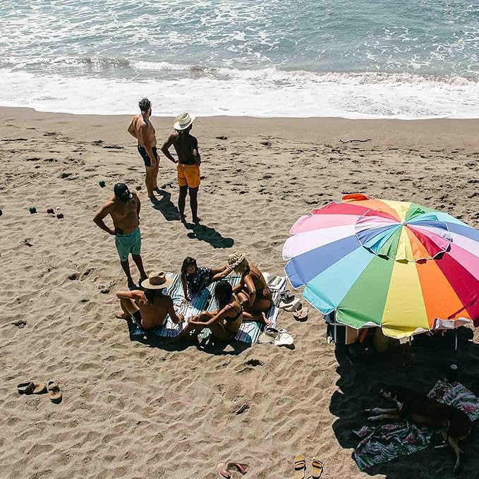 Nomadix Festival Blanket - Perfect for Picnics, Camping, & Lawn Seating - Plush Top & Water Resistant Base - Made with Post Consumer Recycled Materials - Agua Blue - 60x72 in