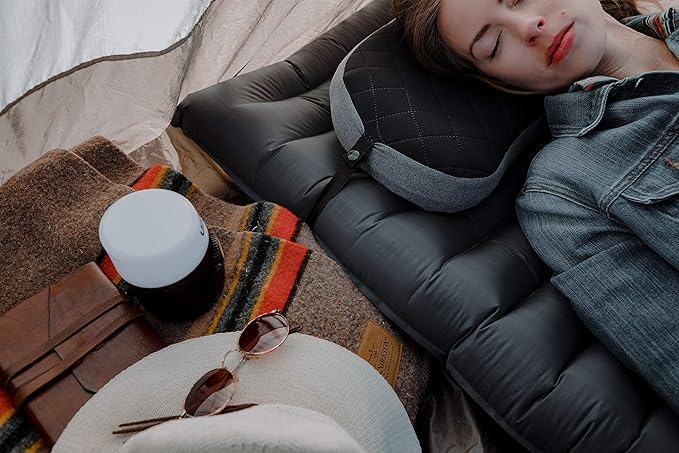 TREKOLOGY UL80 Sleeping pad & Aluft Deluxe Pillow -Inflatable Camping Sleeping Mat, Ultralight Backpacking Pillow for Camping Hiking Travel. Compact Lightweight Inflating Sleeping System.